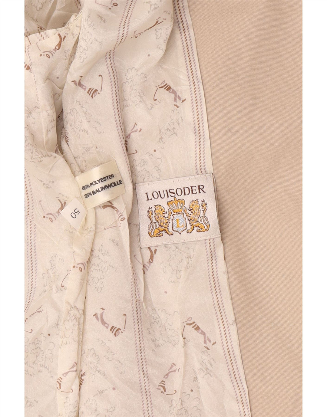 Soprabito corto da donna Louisoder EU 50 3XL Poliestere beige