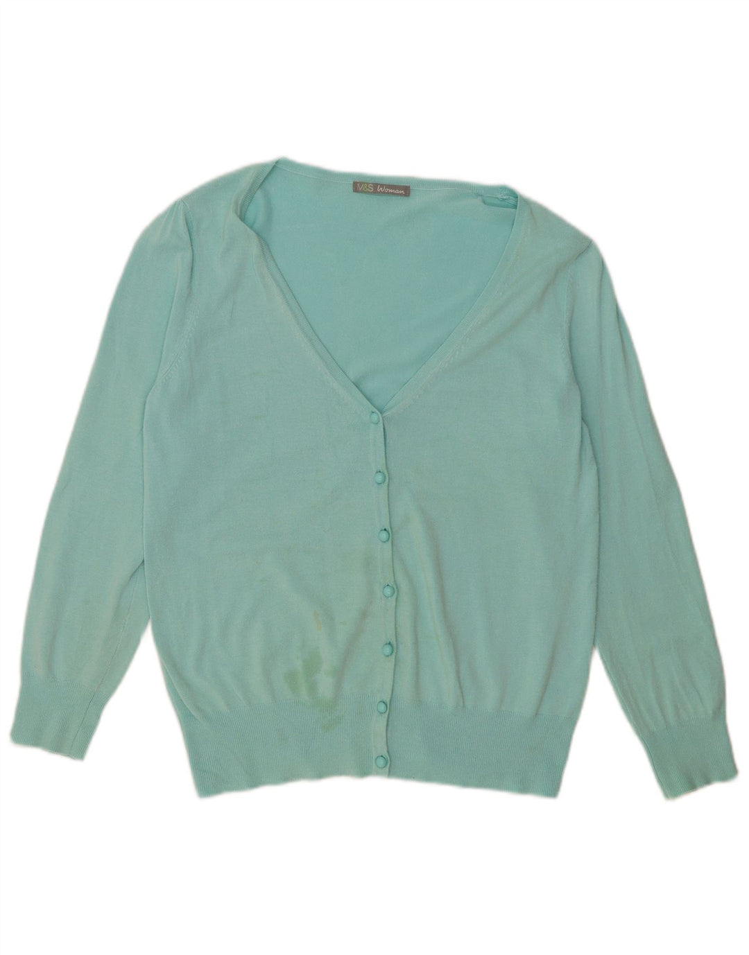 Maglione cardigan da donna Marks & Spencer UK 14 grande turchese