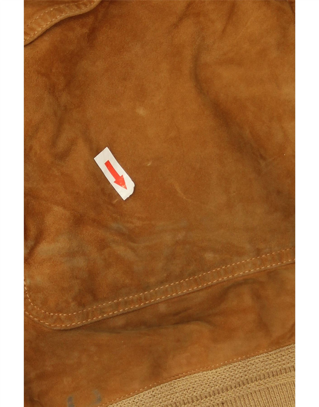 Giubbotto bomber in pelle scamosciata vintage da uomo UK 44 2XL in pelle marrone