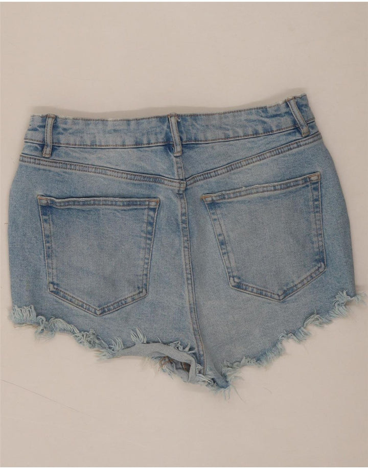 ZARA Womens Distressed Denim Shorts Medium W30 Blue Cotton Vintage Zara and Second-Hand Zara from Messina Hembry 