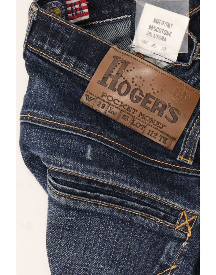Jeans slim da donna Roy Rogers W29 L30 cotone blu