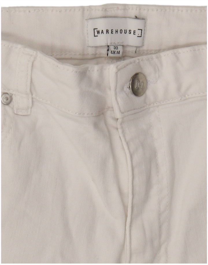 WAREHOUSE Womens Slim Jeans UK 14 Large W32 L26 White Cotton