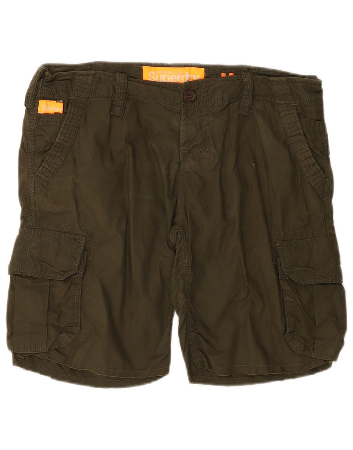 Pantaloncini cargo da uomo Superdry medi W30 in cotone kaki
