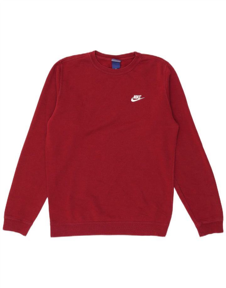 Felpa Nike Uomo Maglione Piccolo Rosso Cotone