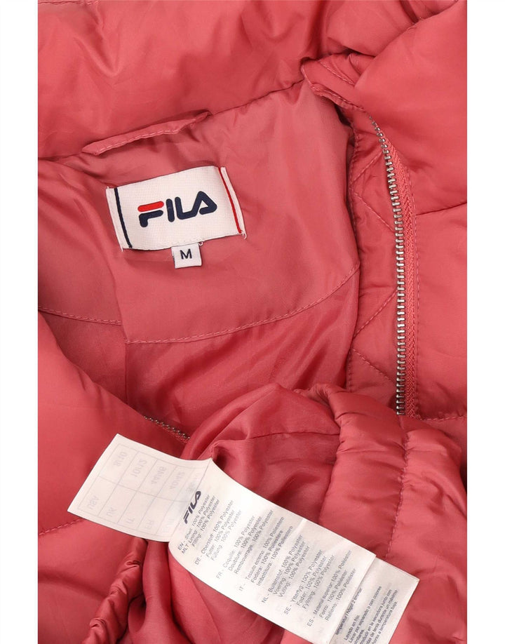 Giacca imbottita vestibilità ampia da donna Fila UK 14 Poliestere rosa medio