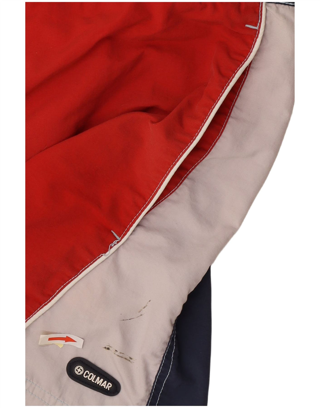 Pantaloncini da bagno grafici da uomo Colmar EU48 blocco colore rosso medio
