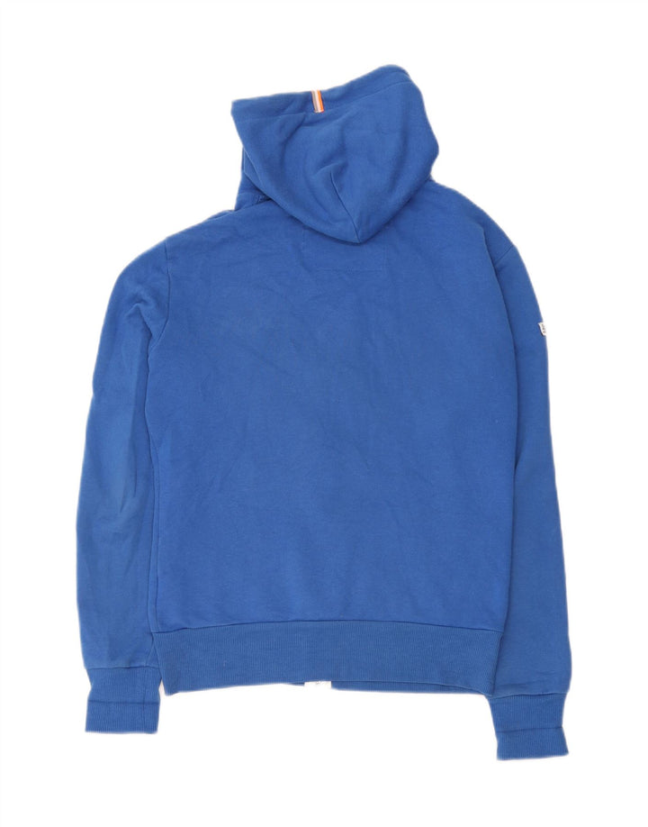 Maglione con cappuccio e zip da uomo Superdry piccolo in cotone blu