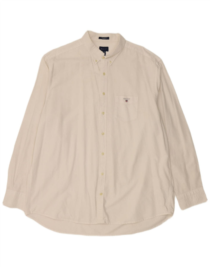 Camicia Gant da uomo vestibilità regolare taglia 47/48 19 3XL cotone bianco