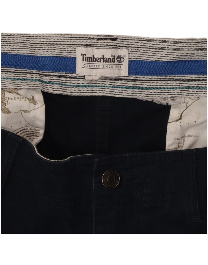 Pantaloni cargo dritti da uomo TIMBERLAND W42 L31 Blu Navy