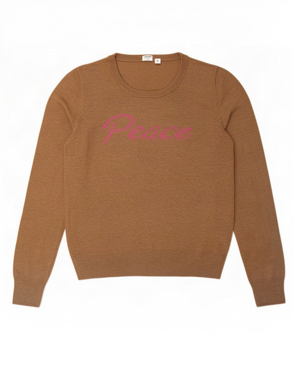 Gap Maglione da donna con scollo a barca con grafica US 8 Nylon marrone medio