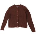 Maglione cardigan da donna Marks & Spencer UK 14 Poliestere marrone medio
