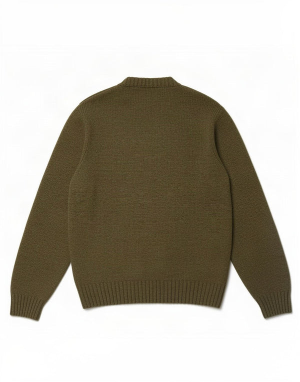 Maglione maglione girocollo con grafica da donna Woolrich UK 16 Large Green Wool