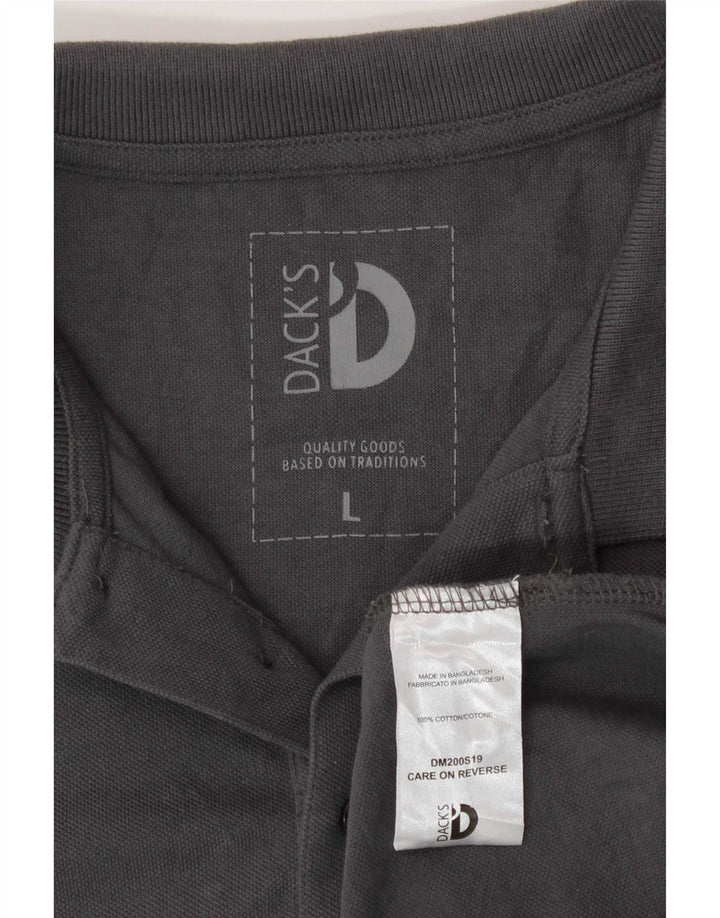 Polo da uomo Dack's Large in cotone grigio