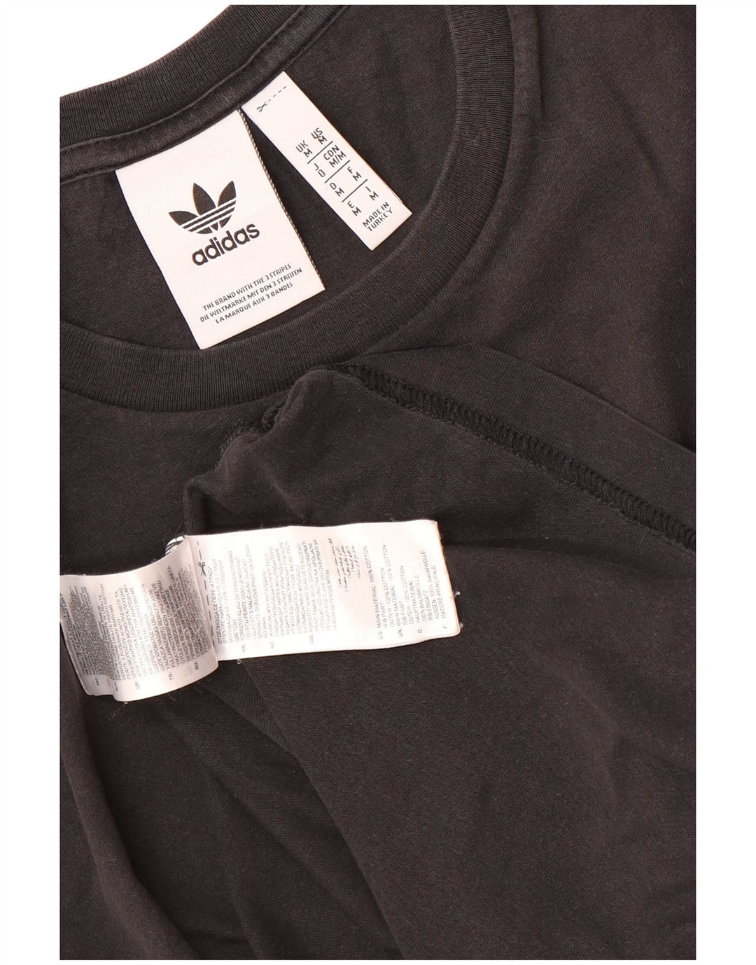 T-shirt ADIDAS da uomo Top in cotone nero medio