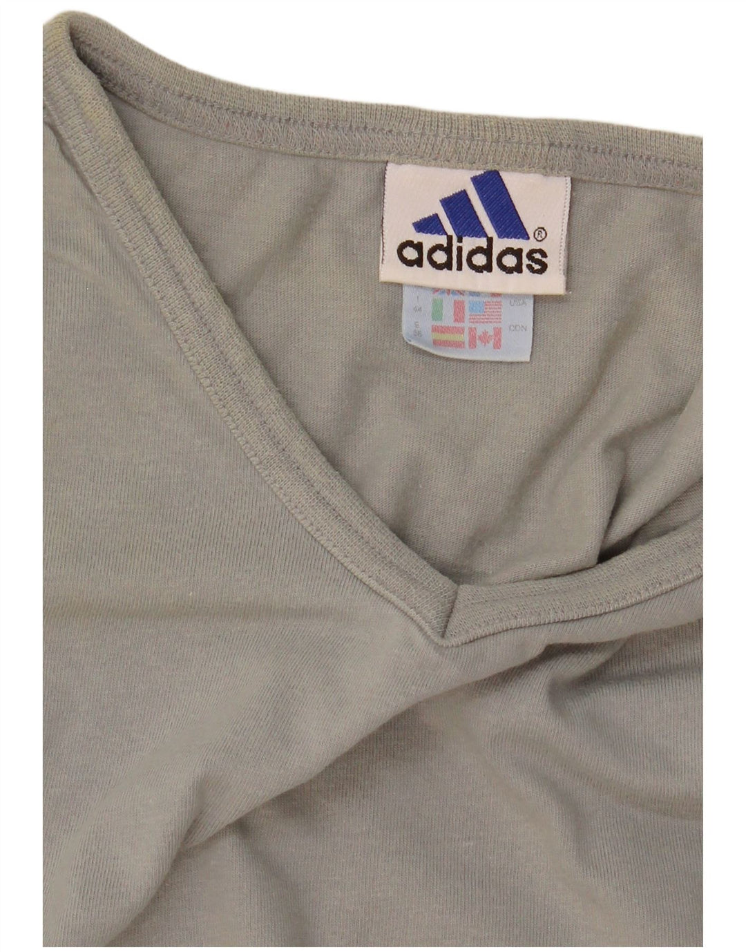 T-shirt da donna Adidas Top UK 12 cotone grigio medio