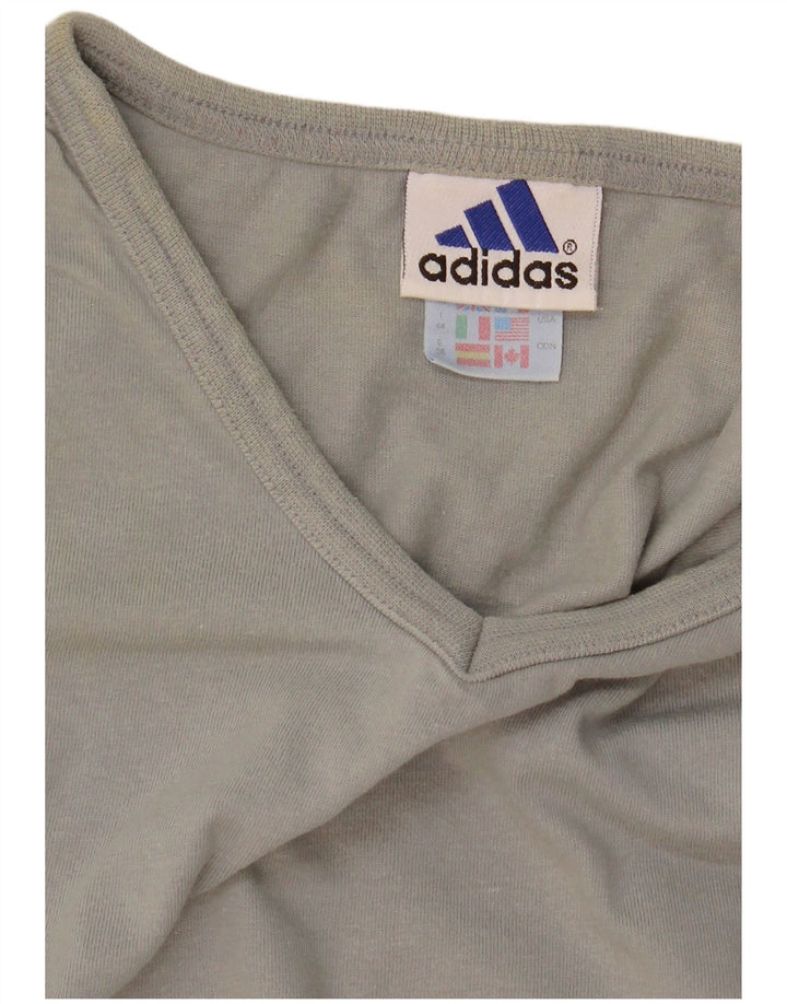 T-shirt da donna Adidas Top UK 12 cotone grigio medio