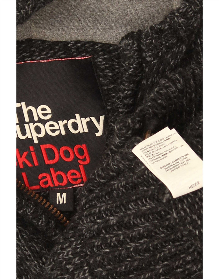 Maglione cardigan con cappuccio da uomo Superdry Acrilico color block nero medio