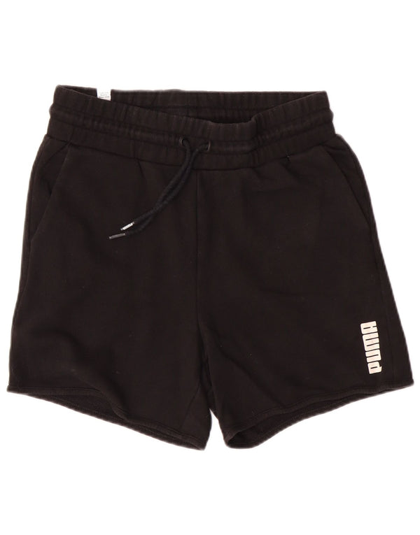 Pantaloncini sportivi PUMA da donna UK 8 piccoli in cotone nero