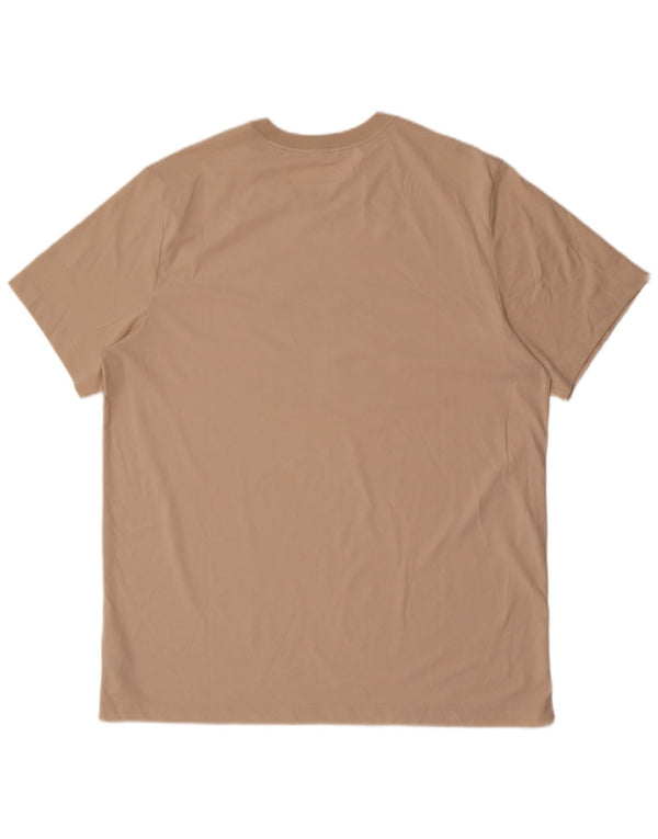 NIKE T-shirt grafica da uomo Dri Fit Top XL in cotone beige