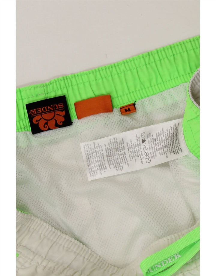 Pantaloncini da bagno da uomo Sundek nylon bianco medio