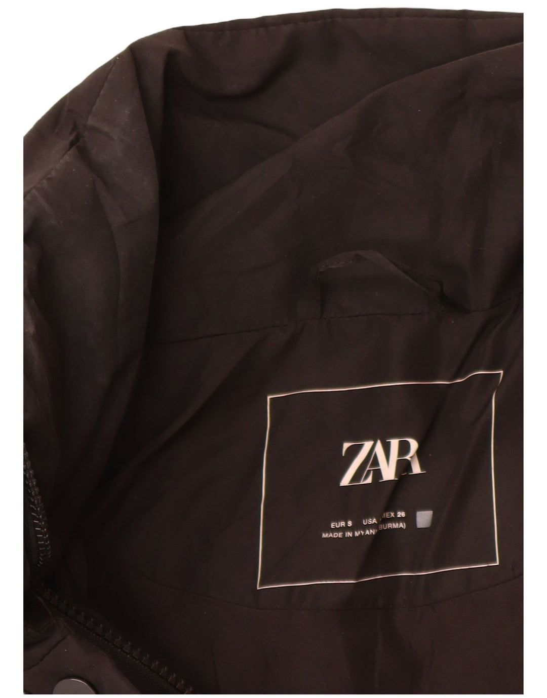 Giacca imbottita oversize da donna Zara UK 10 piccola in poliestere nero