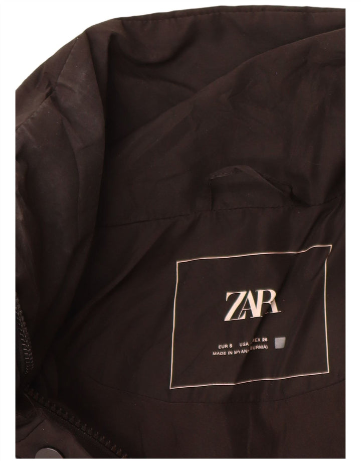 Giacca imbottita oversize da donna Zara UK 10 piccola in poliestere nero