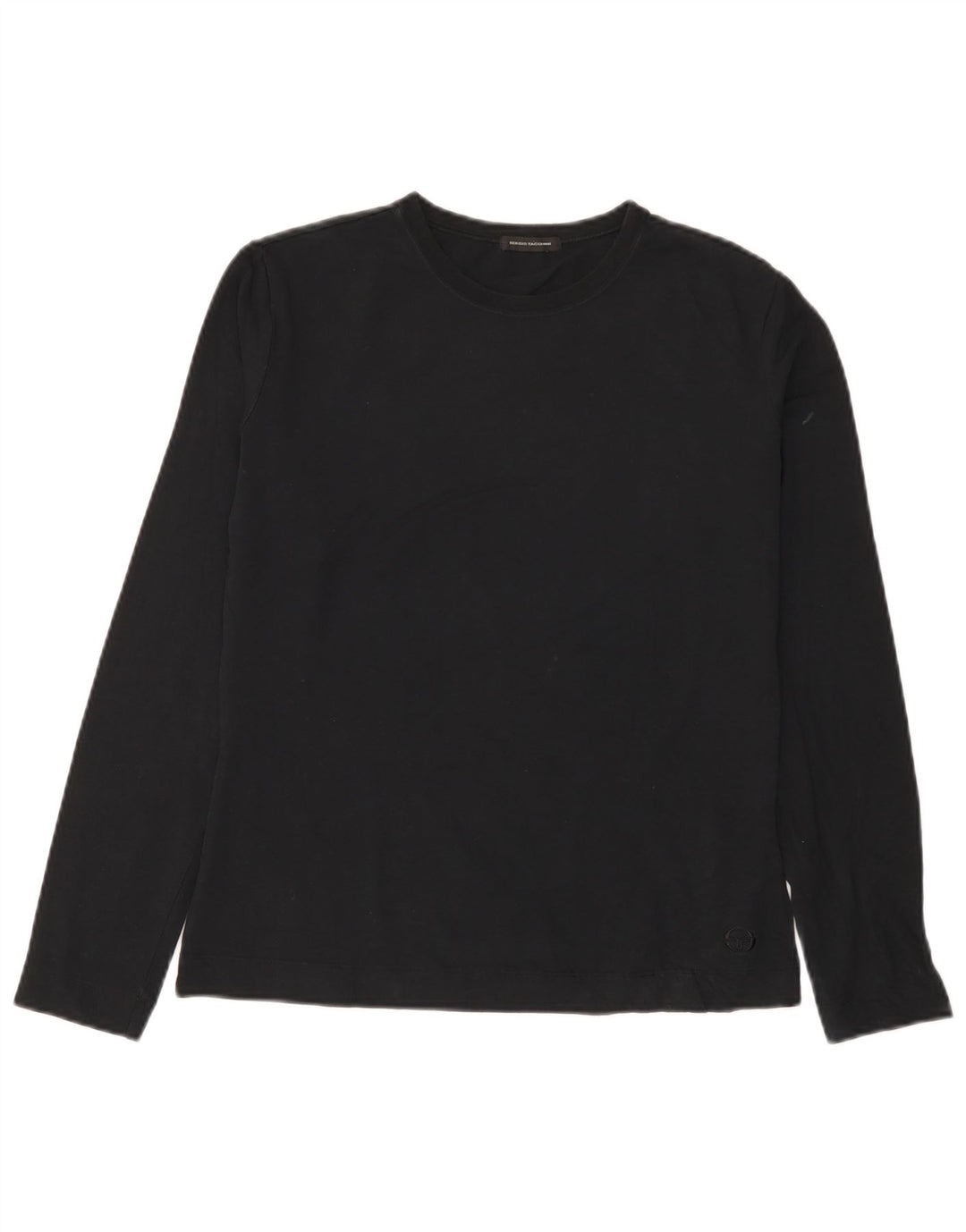 SERGIO TACCHINI Top da donna manica lunga UK 14 medio nero