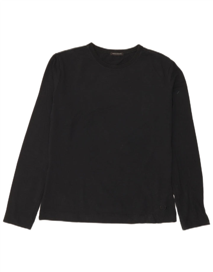 SERGIO TACCHINI Top da donna manica lunga UK 14 medio nero