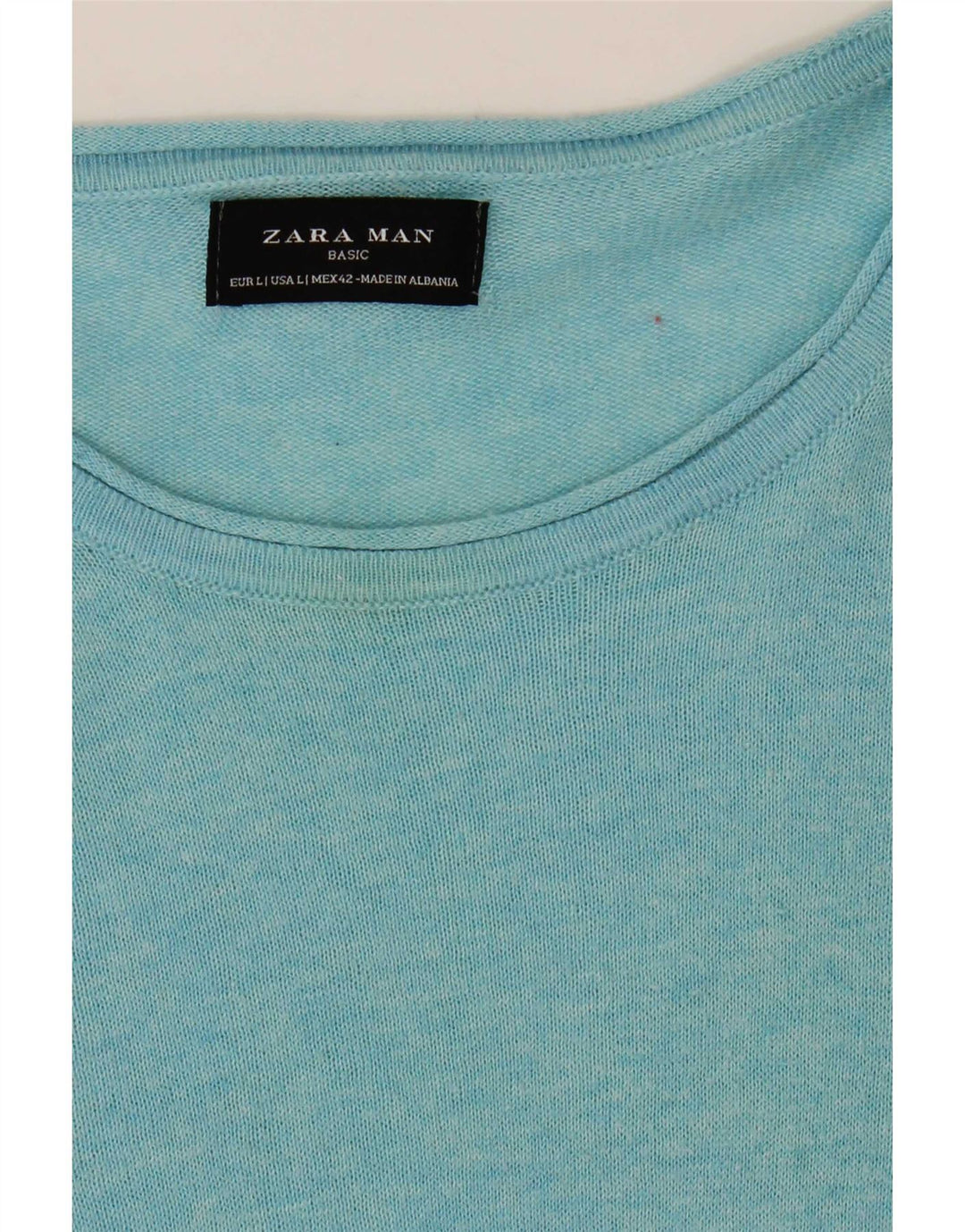 Maglione maglione girocollo da uomo Zara grande blu