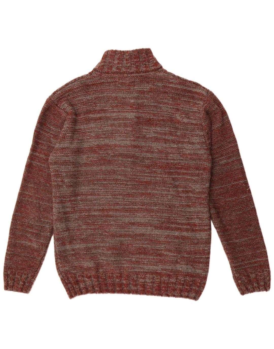 Joe Browns Maglione da uomo con collo a bottoni Maglione grande acrilico chiazzato marrone