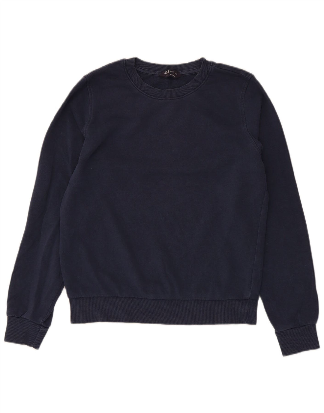 Felpa da donna Marks & Spencer UK 8 Small Blu Navy Cotone