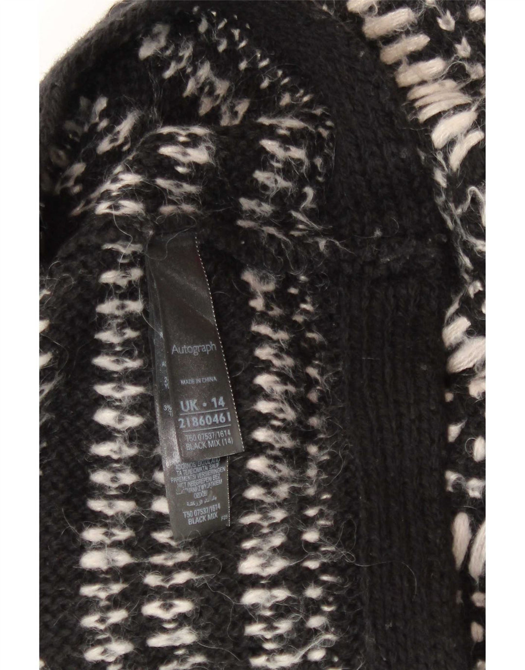 Maglione cardigan autografo da donna Marks & Spencer UK 14 medio nero