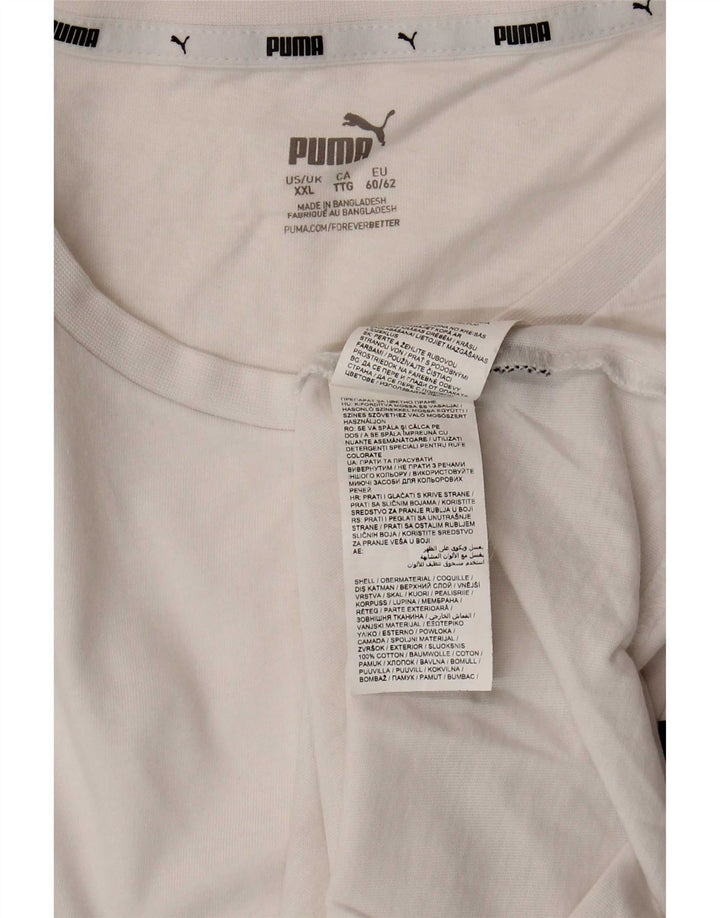 T-shirt da uomo Puma Top 2XL cotone bianco