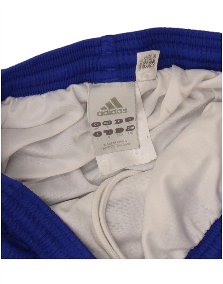 Pantaloncini sportivi Adidas da uomo grandi in poliestere blu