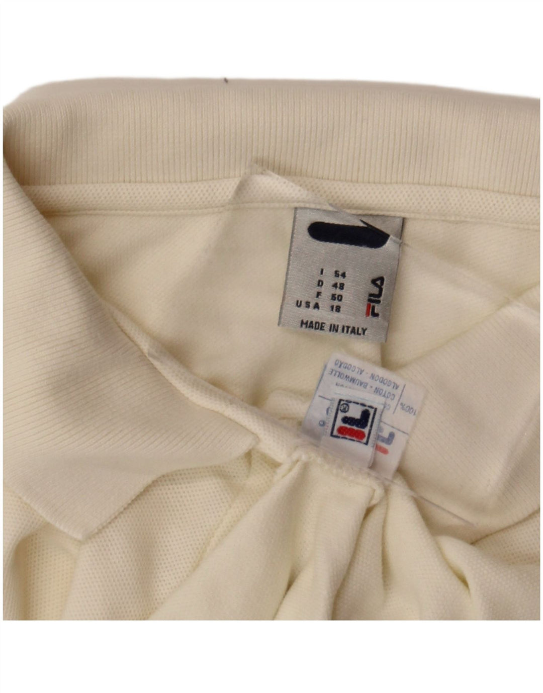 Polo senza maniche da donna FILA IT 54 2XL cotone bianco sporco