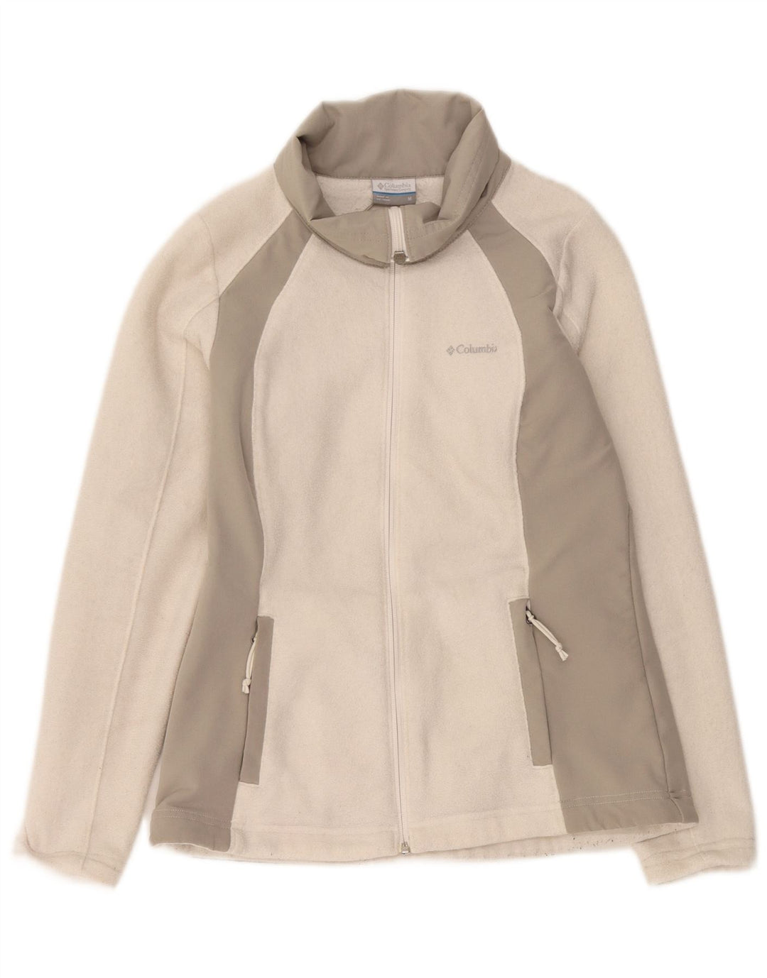 Giacca in pile da donna Columbia UK 12 poliestere color block medio bianco sporco