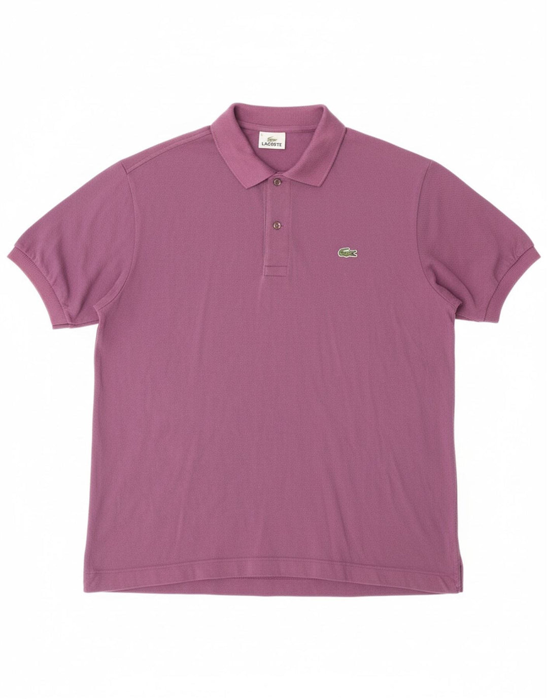 LACOSTE Mens Polo Shirt Size 5 Large Purple Cotton