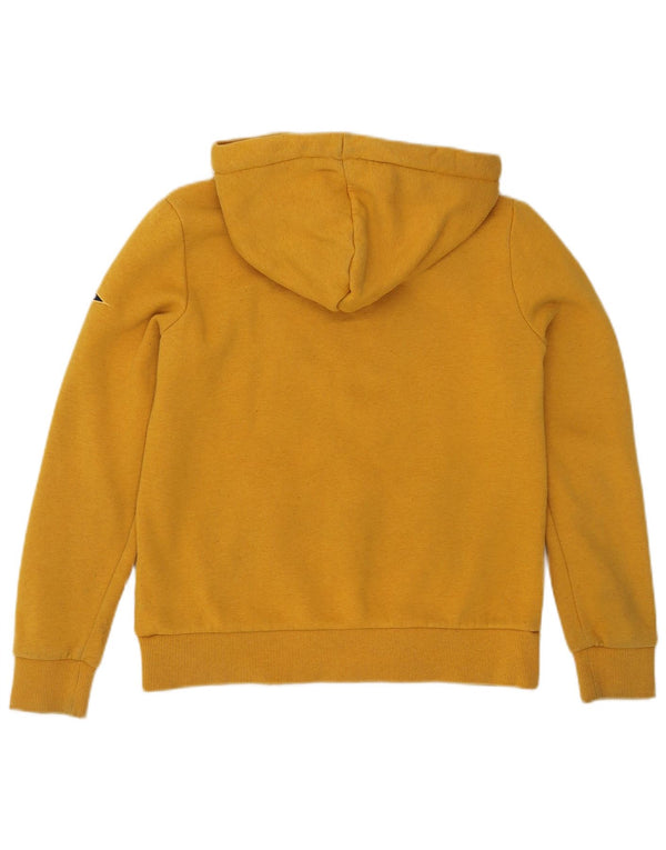 Felpa con cappuccio grafica da donna Superdry UK 12 cotone giallo medio