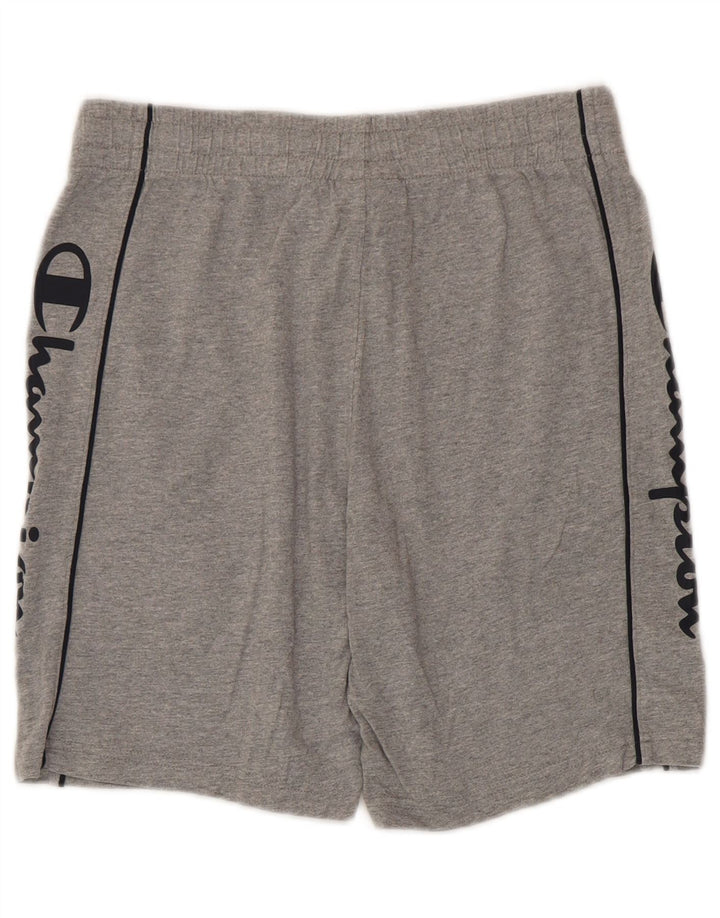 Pantaloncini sportivi grafici da uomo Champion piccoli in cotone chiazzato grigio