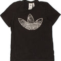 ADIDAS Mens Graphic T-Shirt Top Small Black Cotton Vintage Adidas and Second-Hand Adidas from Messina Hembry 