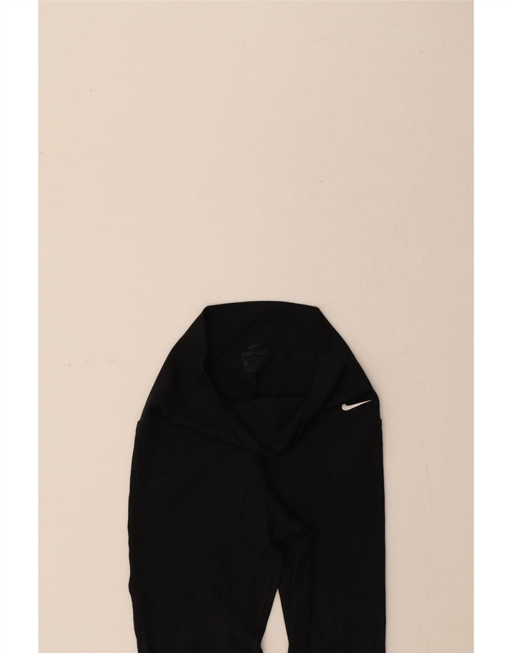NIKE Womens Dri Fit Leggings UK 6 XS Black Polyester Vintage Nike and Second-Hand Nike from Messina Hembry 