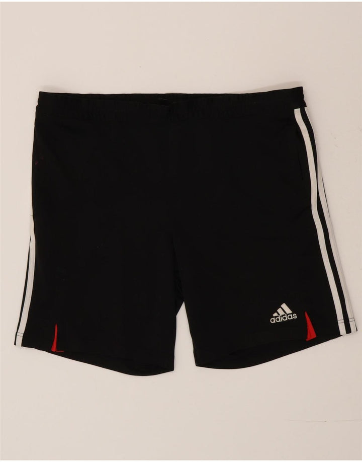 Pantaloncini sportivi da uomo Adidas grandi in poliestere nero