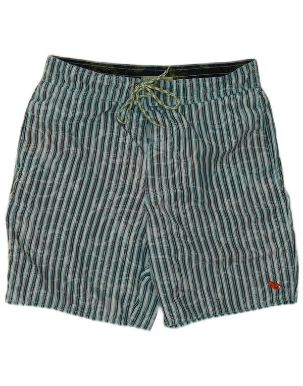 Pantaloncini da bagno da uomo Ted Baker taglia 2 piccolo poliestere gessato blu