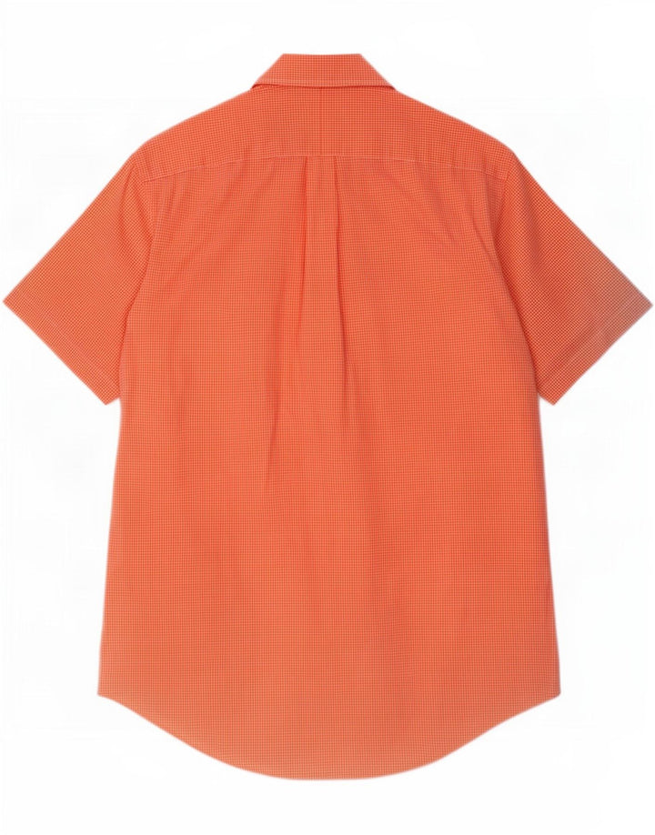 Camicia da uomo a maniche corte personalizzata Ralph Lauren percalle arancione medio