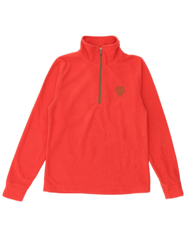 Maglione in pile da donna con collo e zip Avirex UK 12 medio rosso poliestere