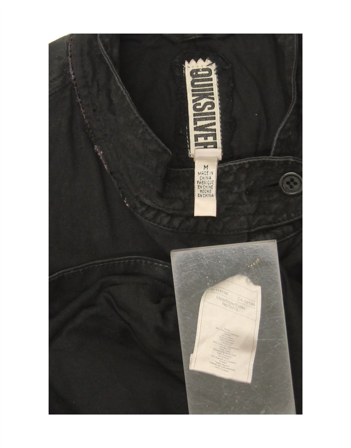 QUIKSILVER Womens Bomber Jacket UK 14 Medium Black Cotton Vintage Quiksilver and Second-Hand Quiksilver from Messina Hembry 