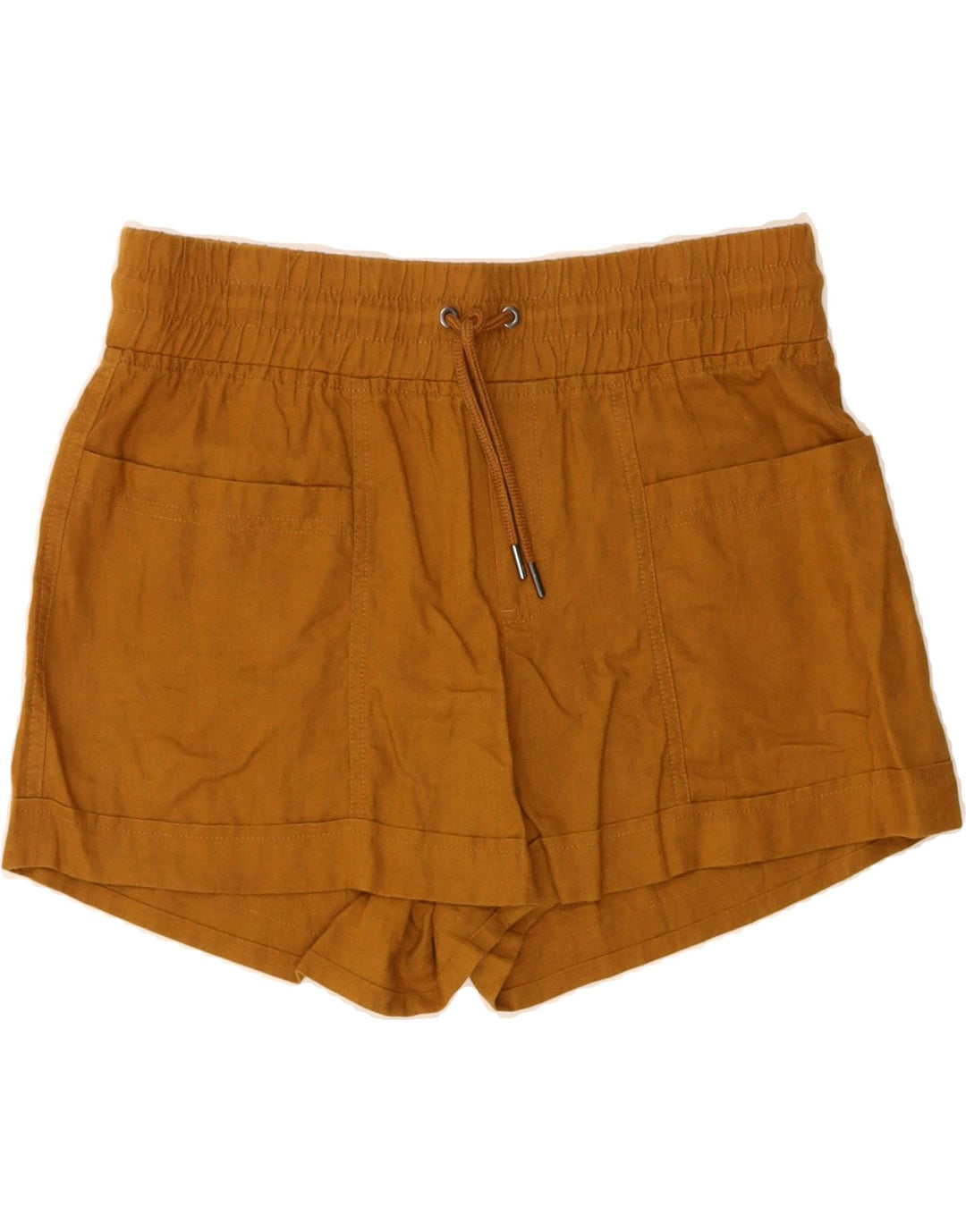 ATHLETA Womens Casual Shorts US 6 Medium W32  Brown Linen Vintage Athleta and Second-Hand Athleta from Messina Hembry 