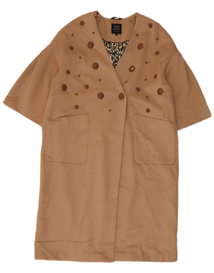 Cappotto doppiopetto con maniche a 3/4 da donna John Lewis UK 16 Large Beige