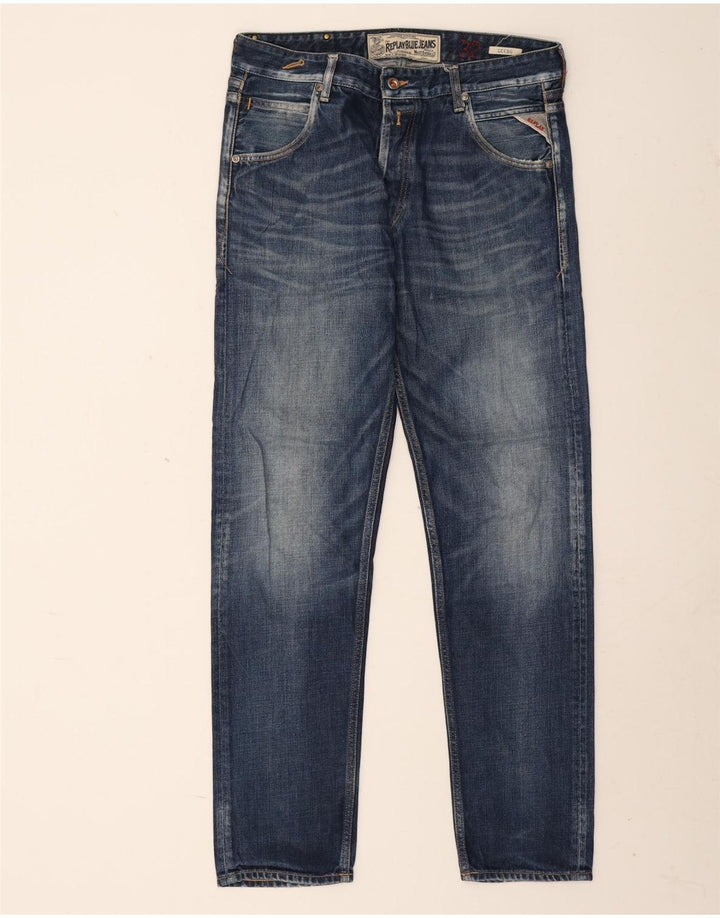 Jeans dritti da uomo Replay W32 L31 Blu