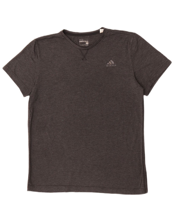 T-shirt Adidas Climalite da uomo, grande, in poliestere grigio